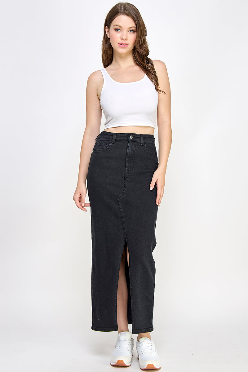 Cheap black best sale jean skirt