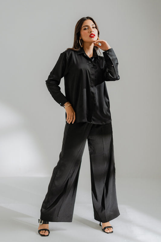 Black Wide Leg Trouser