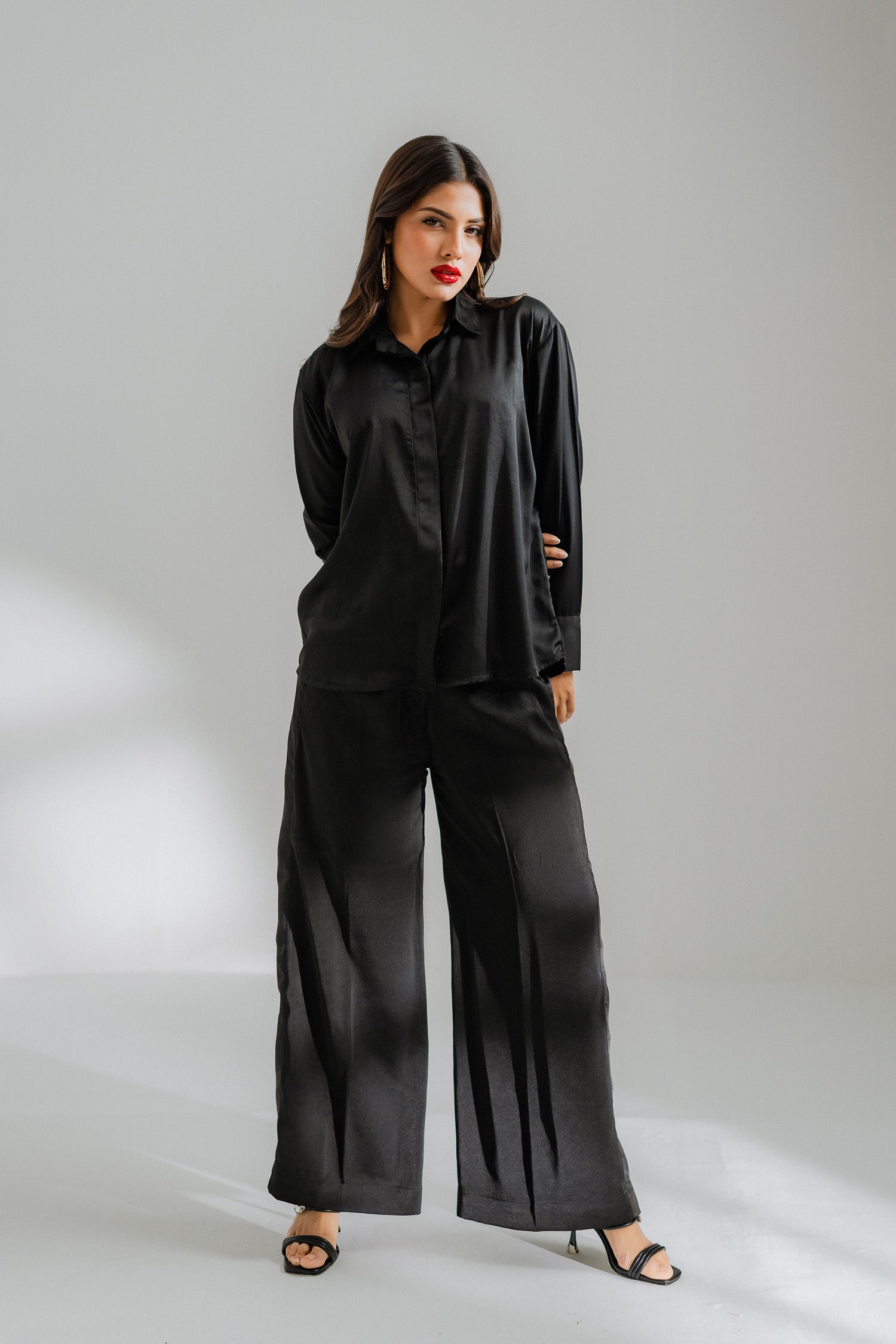 Black Wide Leg Trouser