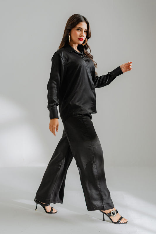 Black Wide Leg Trouser