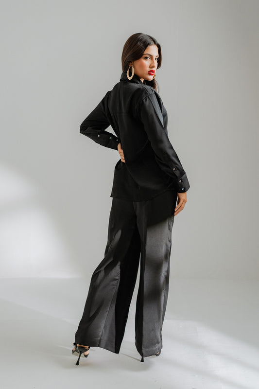 Black Wide Leg Trouser