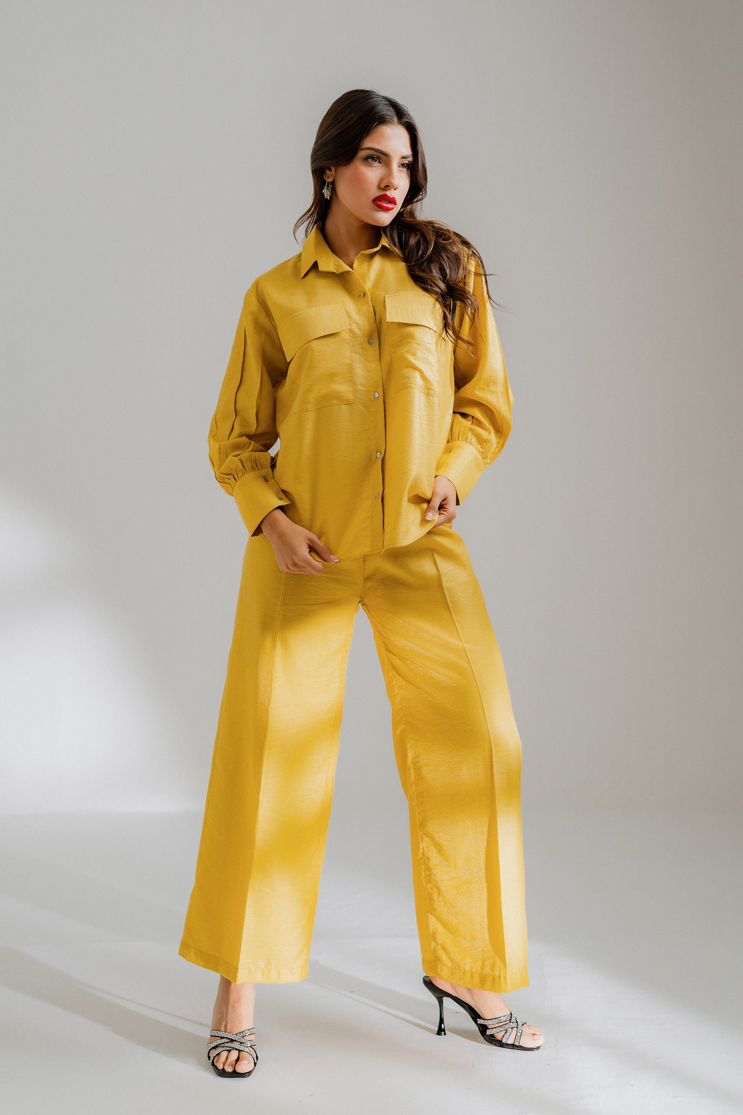 Mustard Wide Leg Trouser