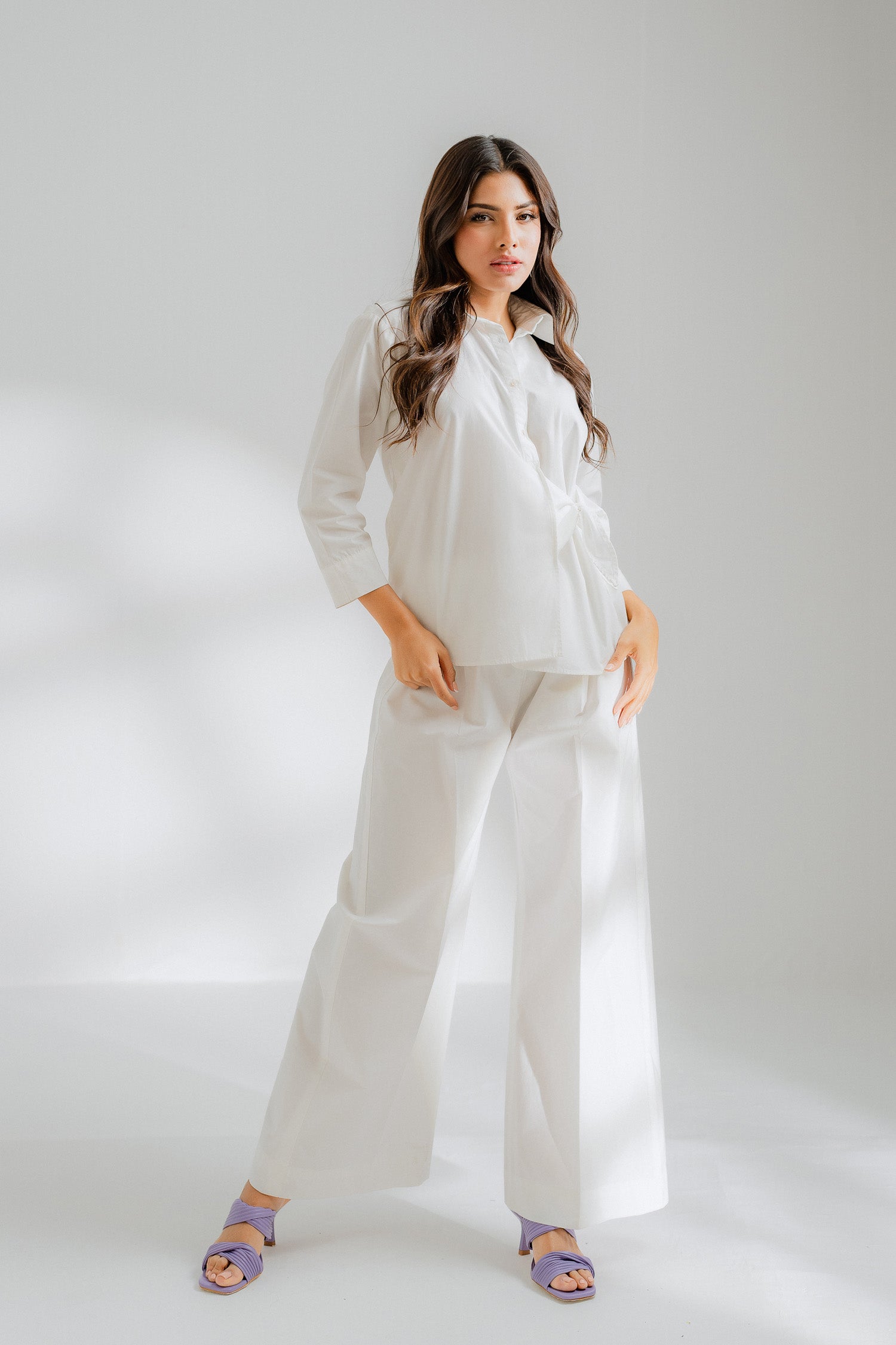 White Wide Leg Trouser