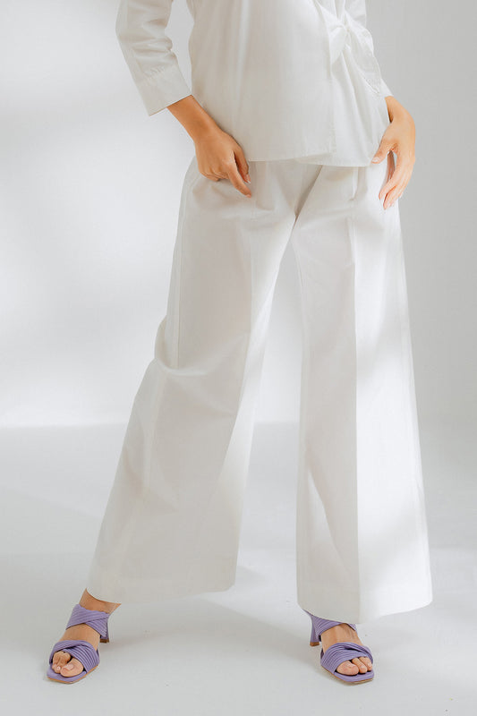 White Wide Leg Trouser