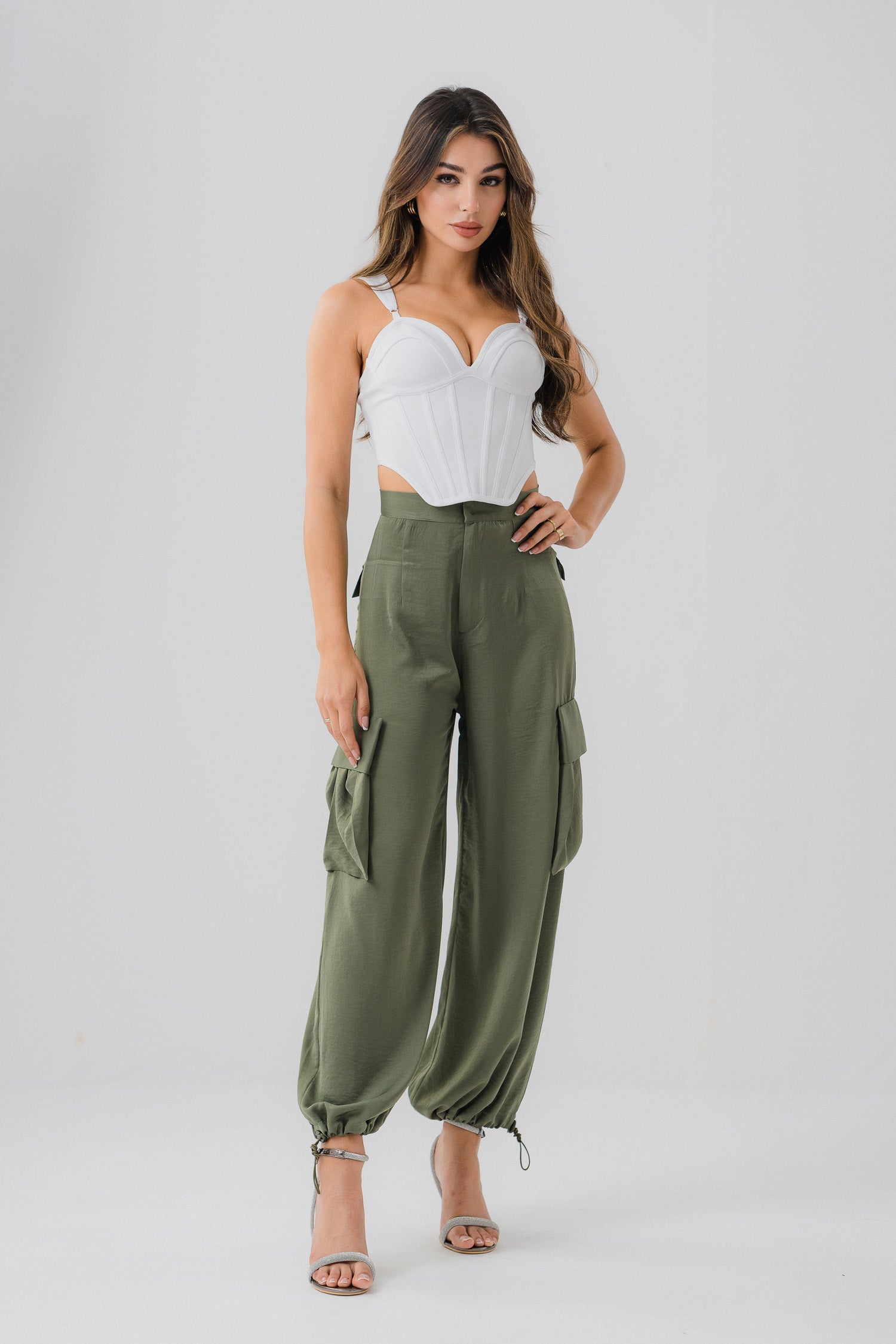 Silk Cargo Pants