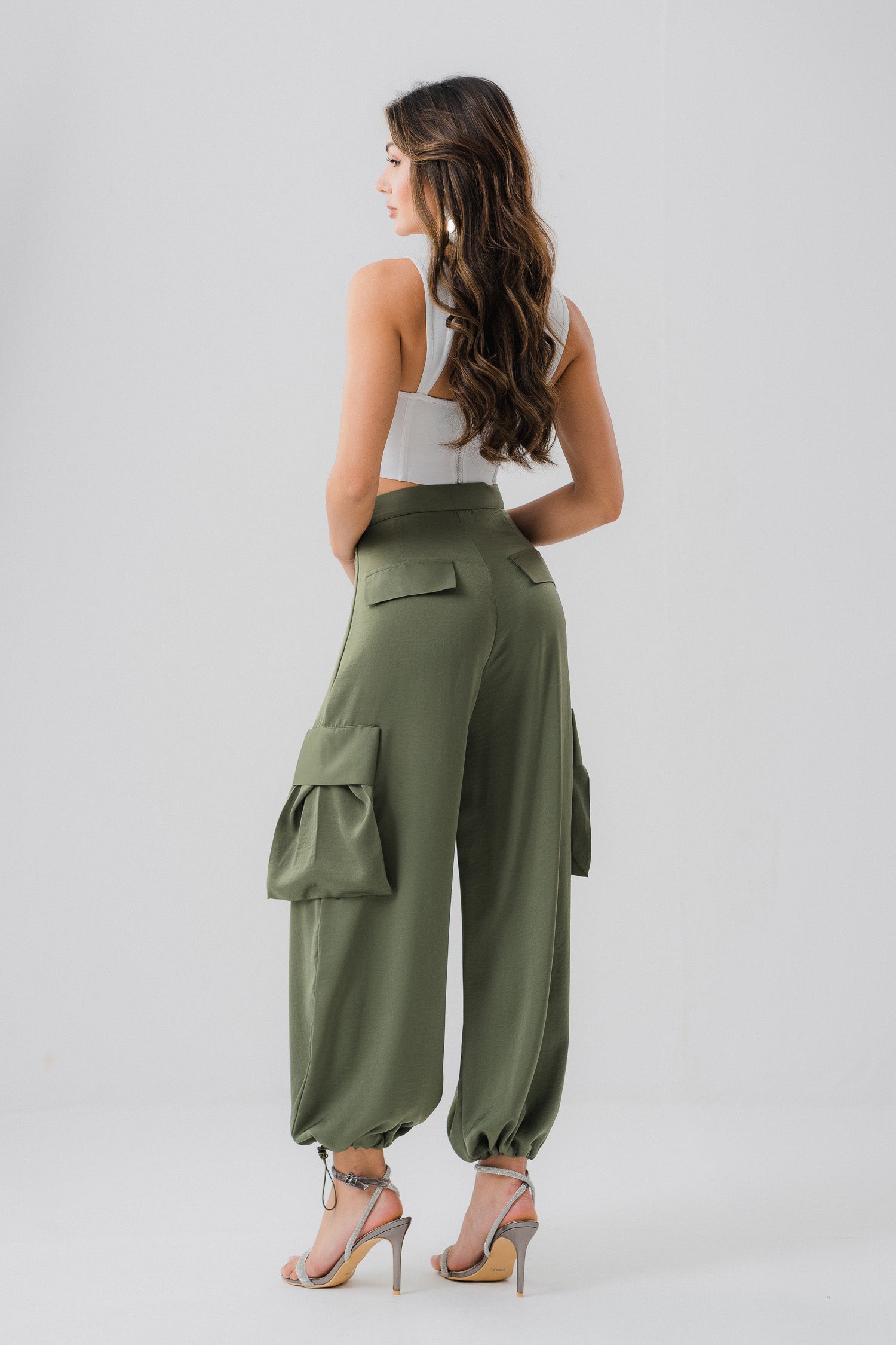 Silk Cargo Pants