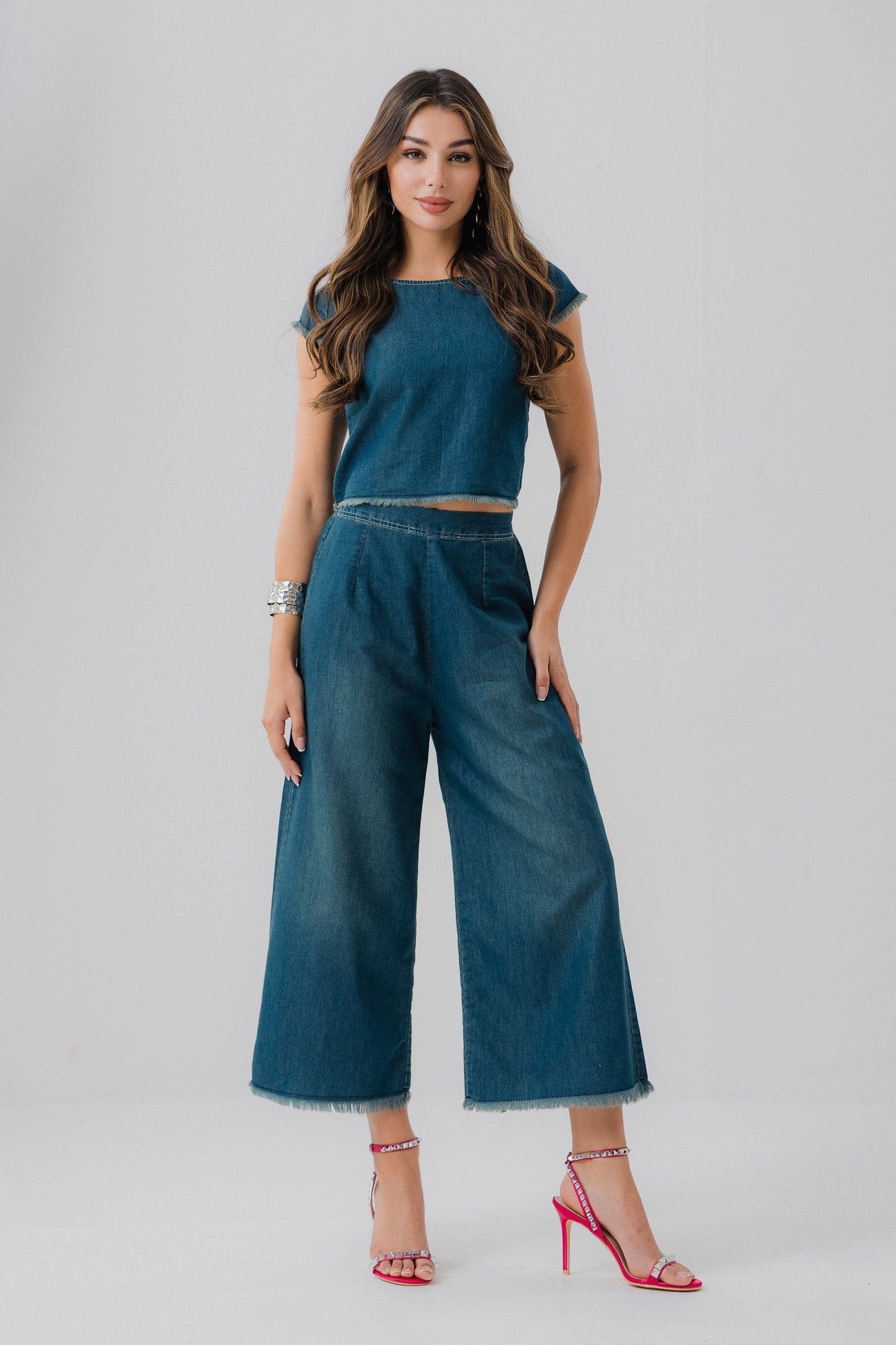 Dark Vintage Chambray Trousers