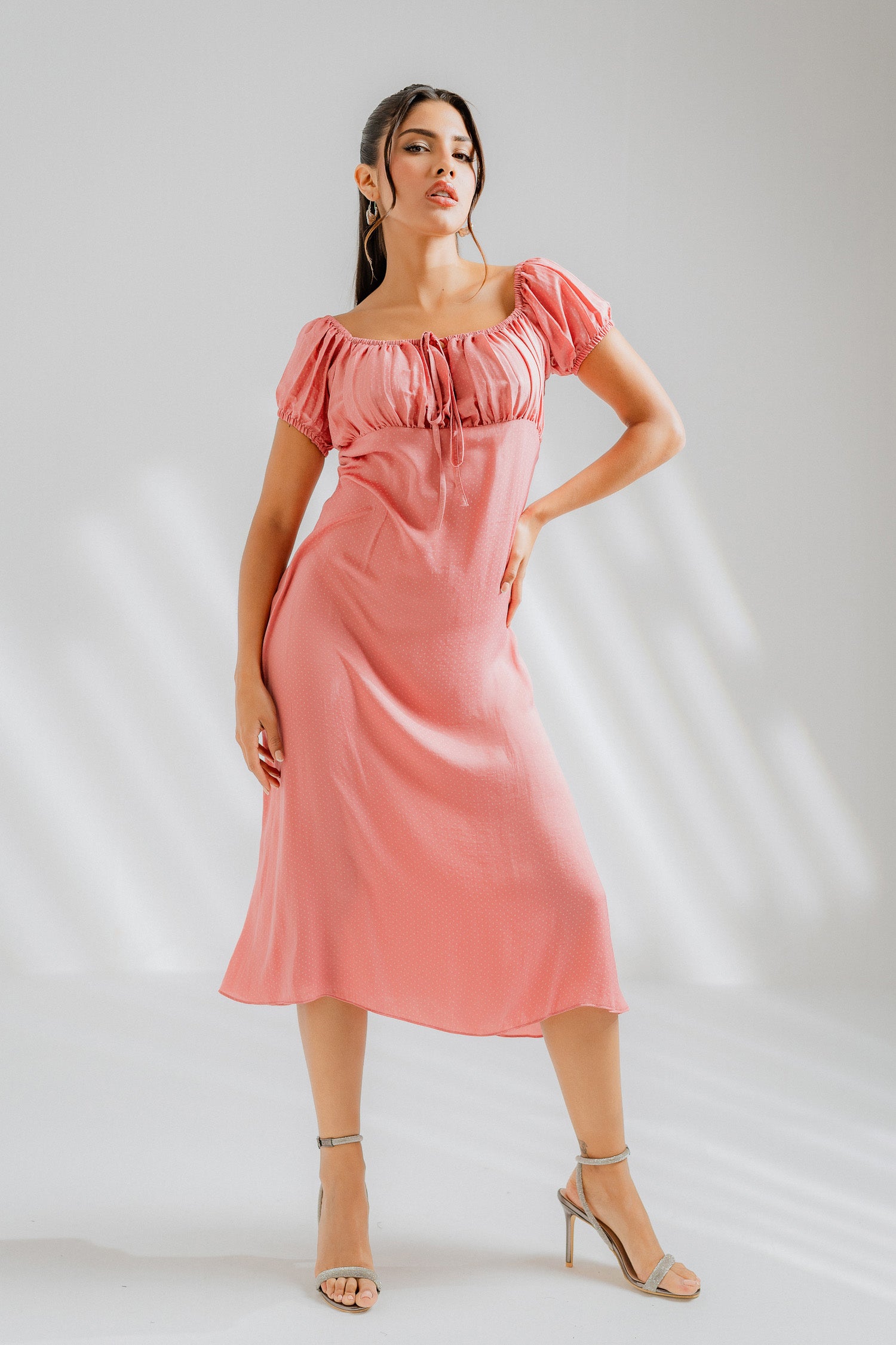 Pink Ruched dress