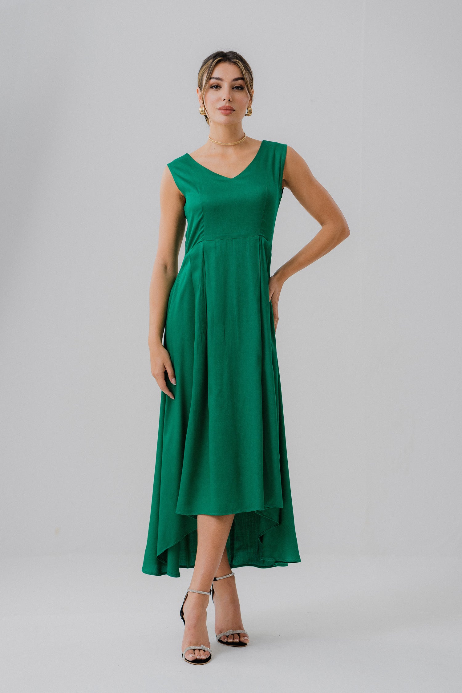 Green Flowy Summer Dress