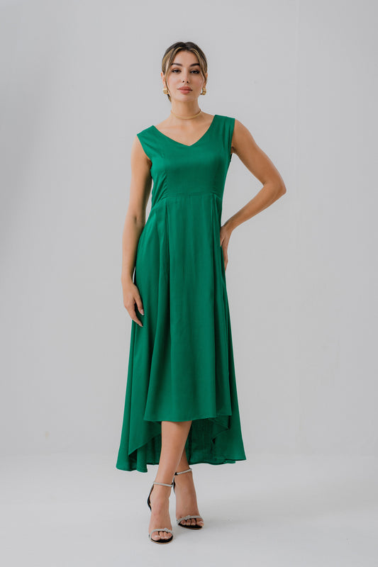 Green Flowy Summer Dress