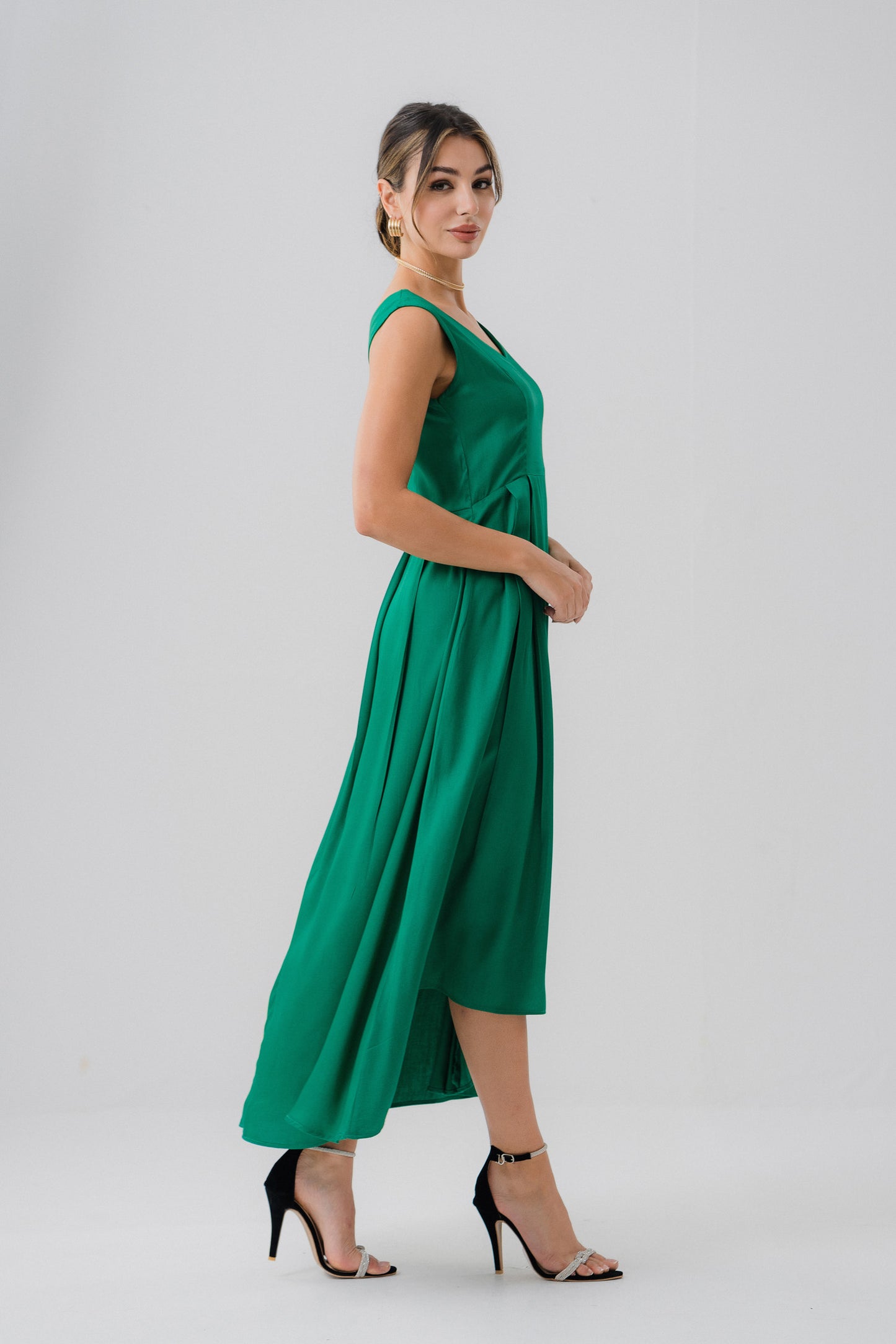 Green Flowy Summer Dress