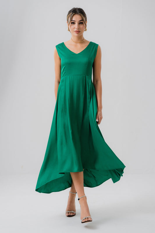 Green Flowy Summer Dress