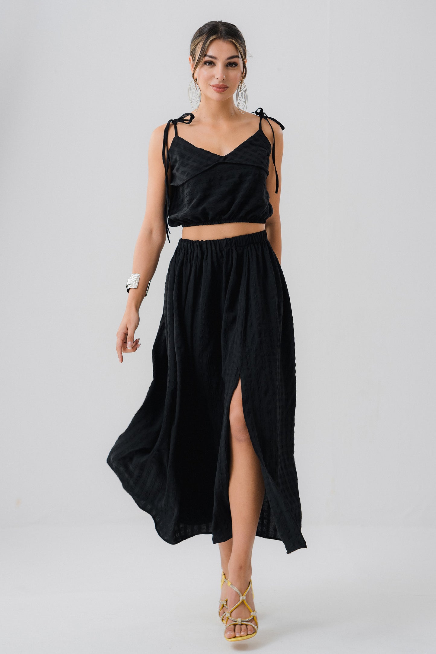 Black Side Slit Skirt