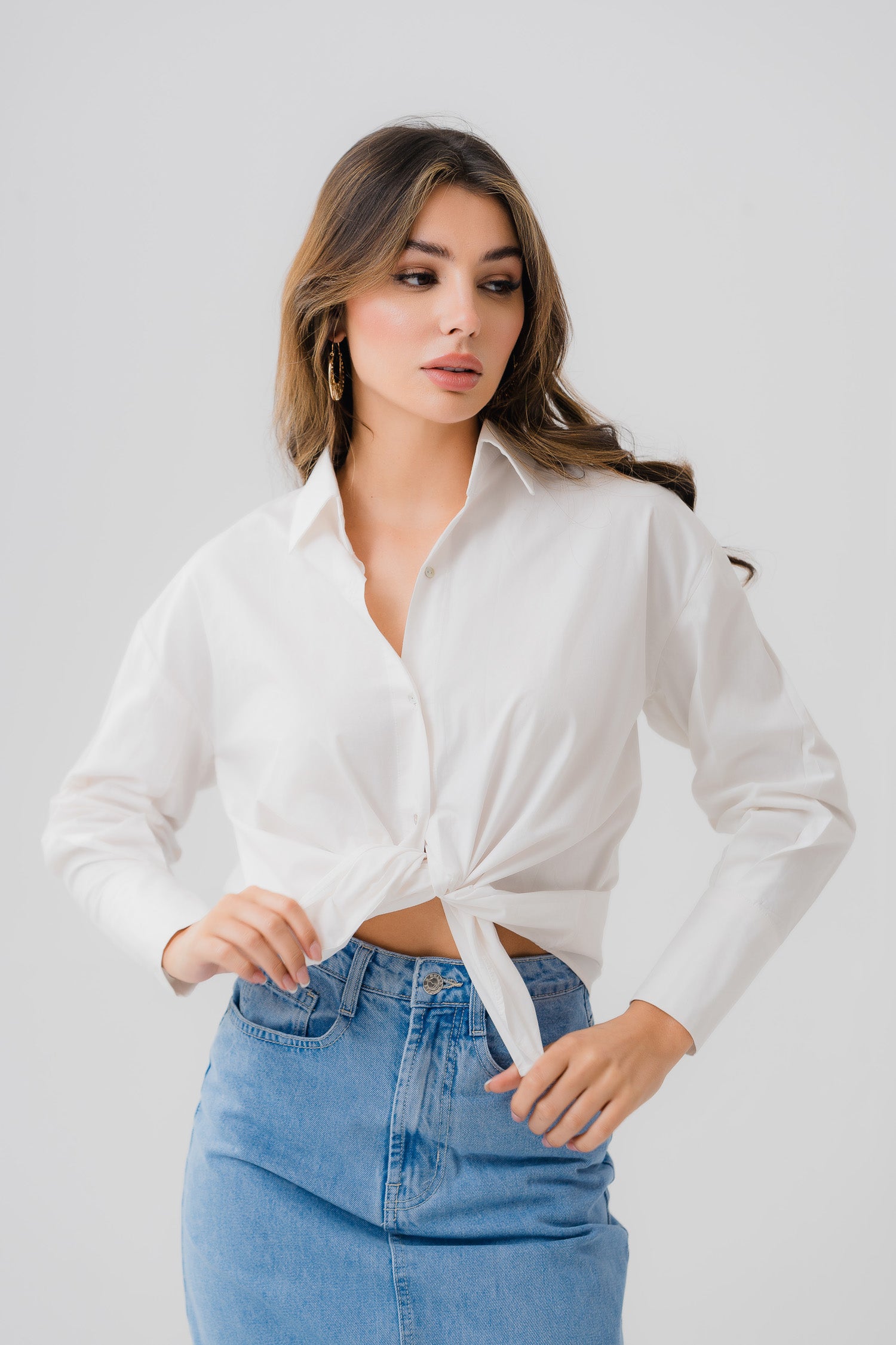 White Full Sleeves Shirt