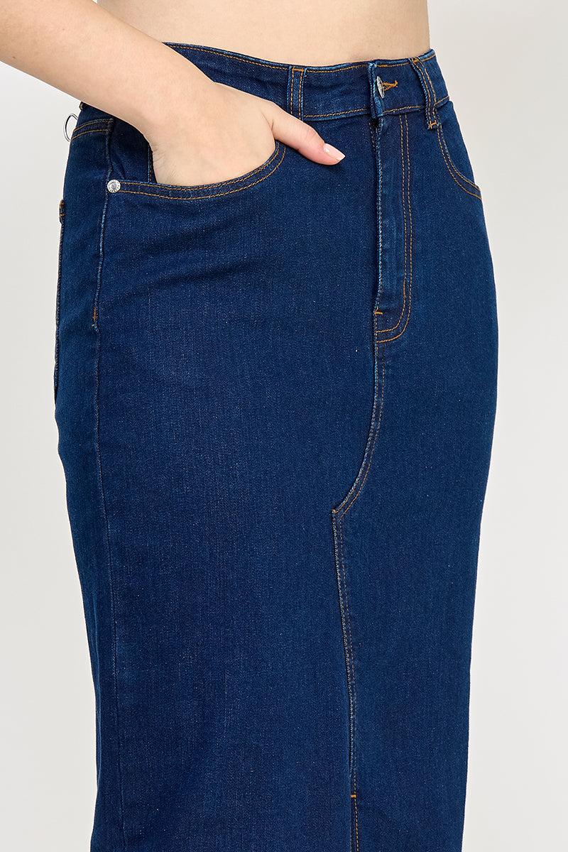 Dark Blue Denim Skirt