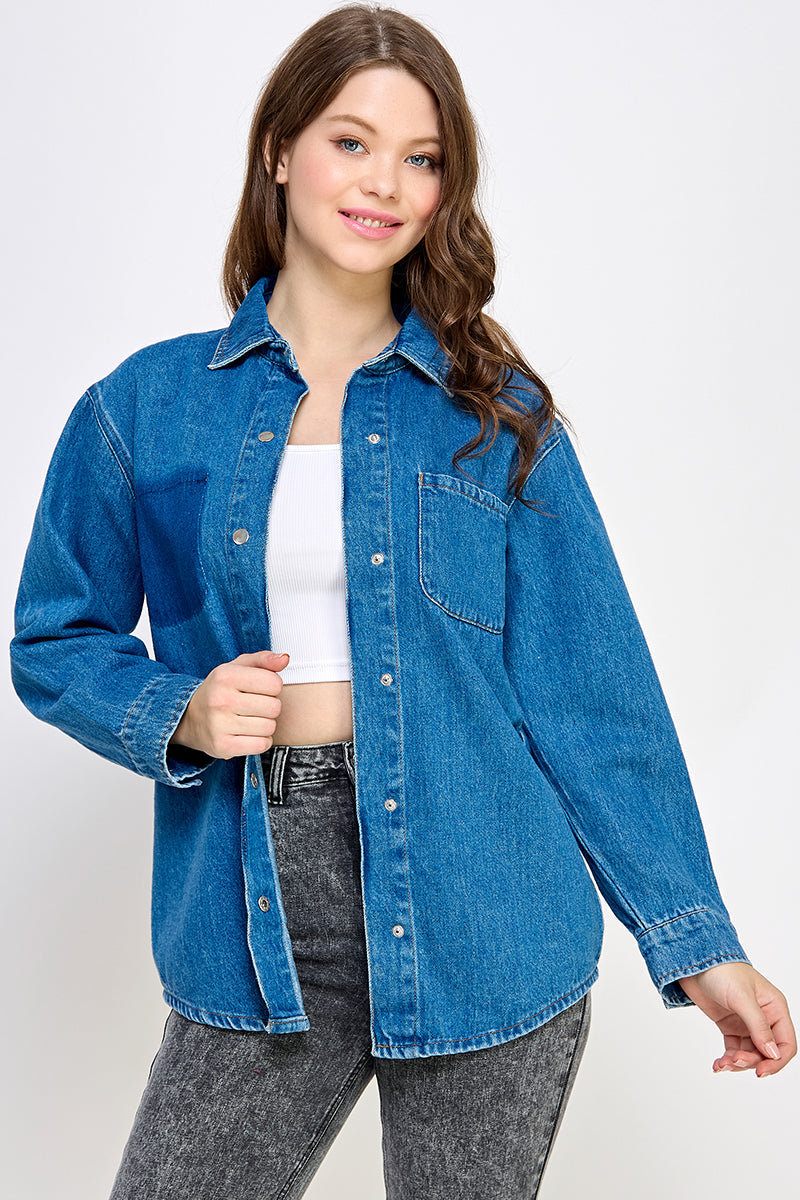 Mid-Blue Denim Shirt