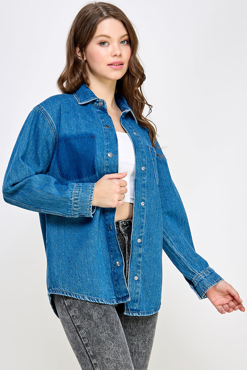 Mid-Blue Denim Shirt