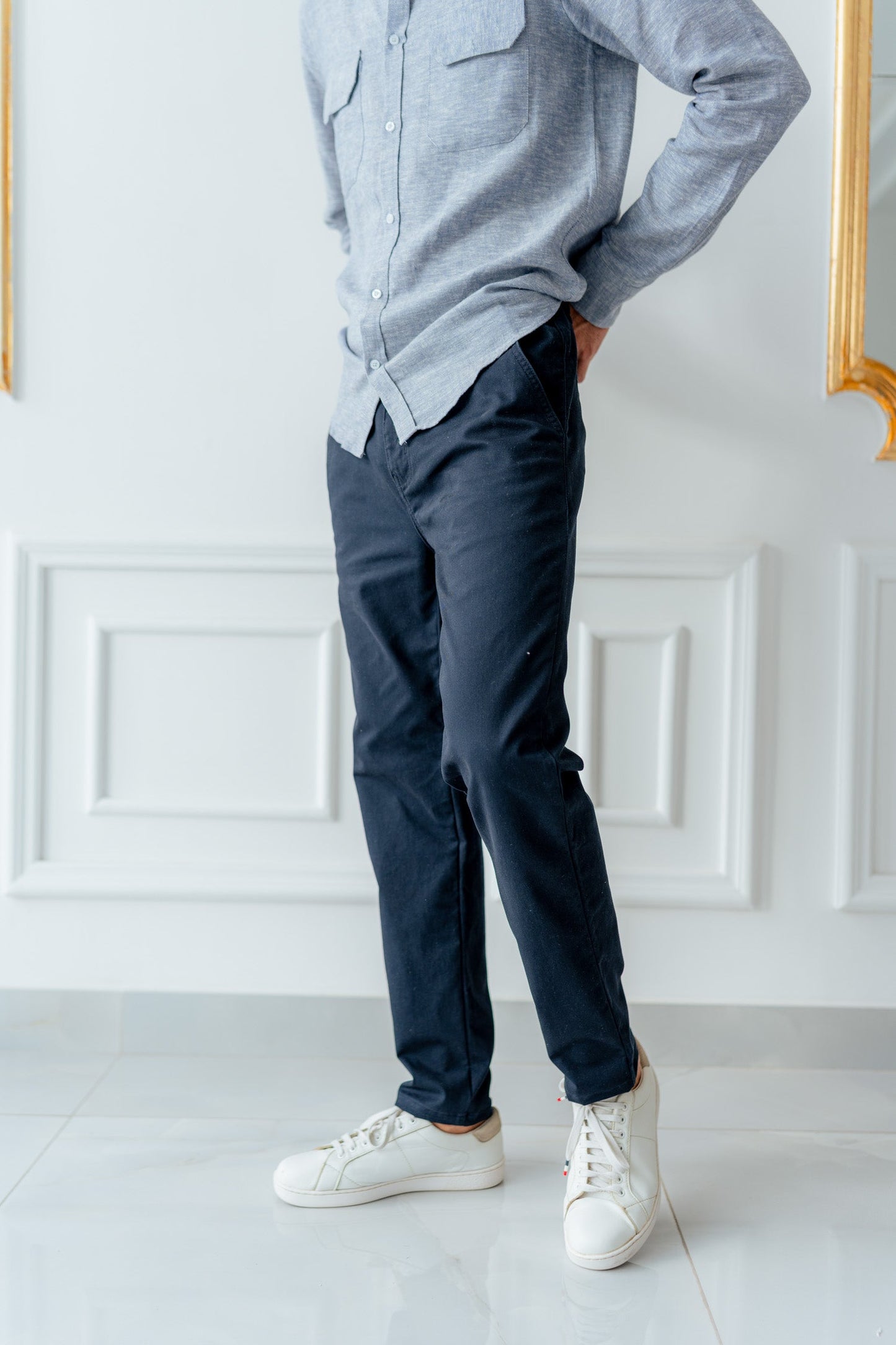 Navy Blue Chino Pants