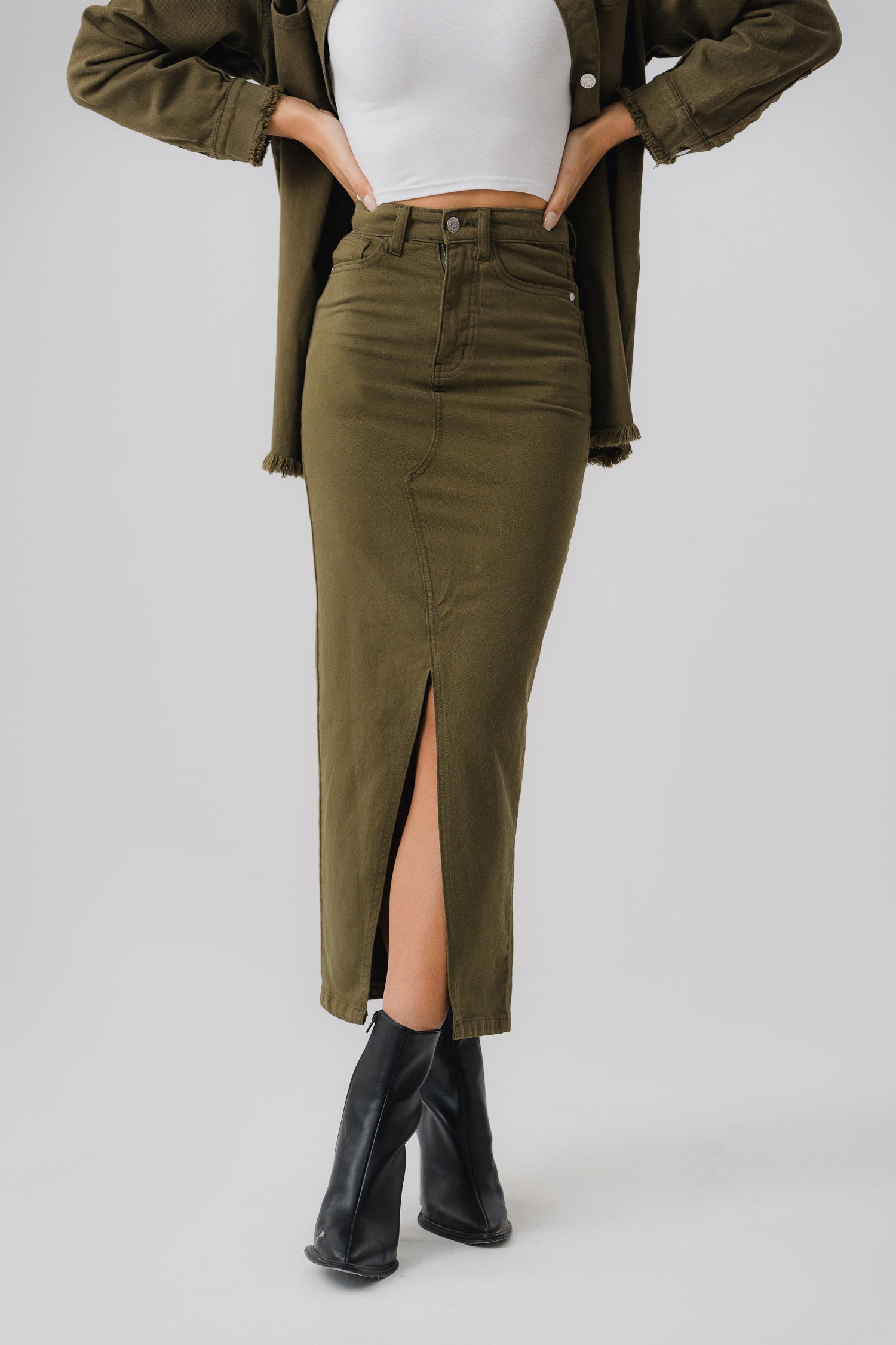 Olive Green Skirt