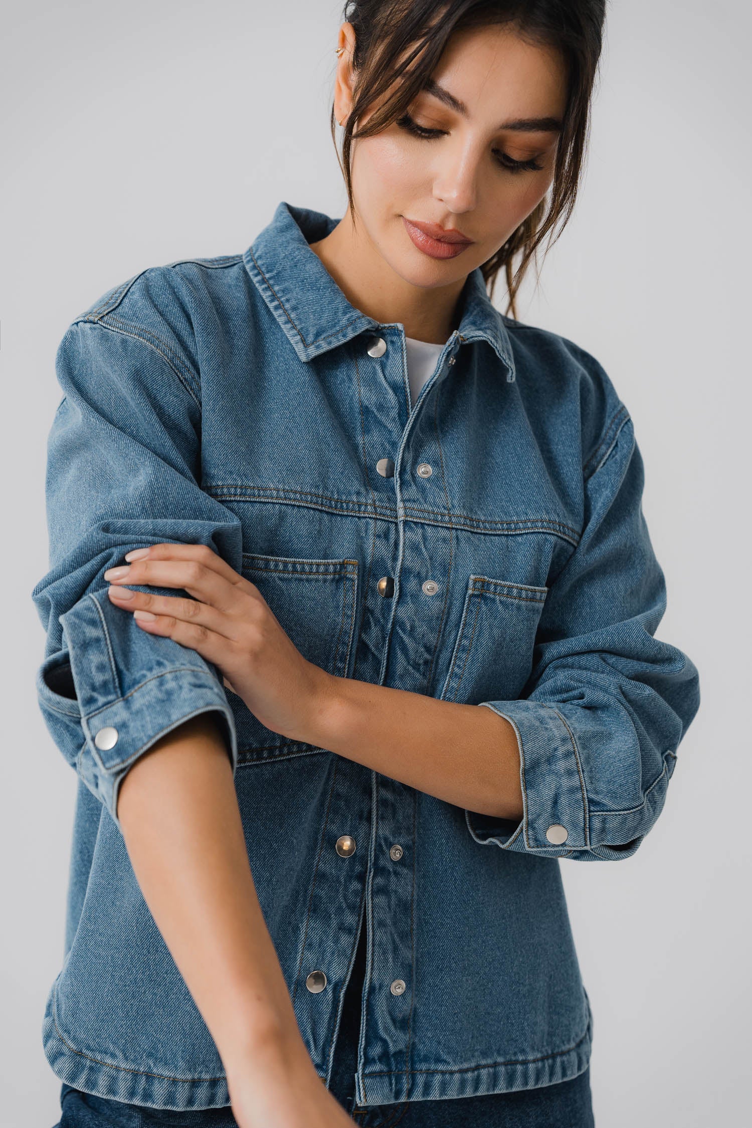 Blue Button Down Denim Shirt