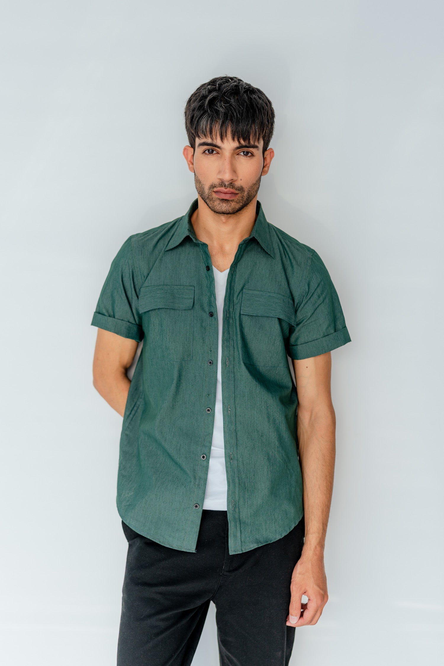 Green Button down Shirt