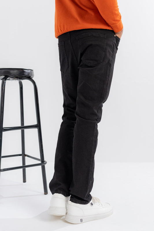 Black Ripped Slim Fit Jeans